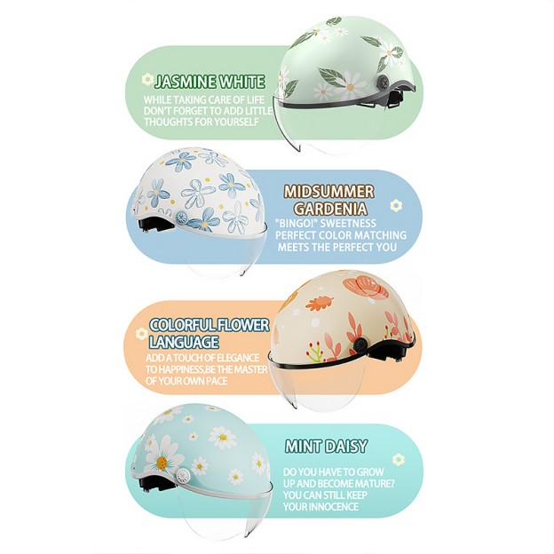 Floral Print Universal Adult Helmet Floral Print Universal Adult Helmet