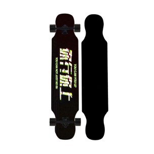 4-Wheel Wooden Longboard Skateboard