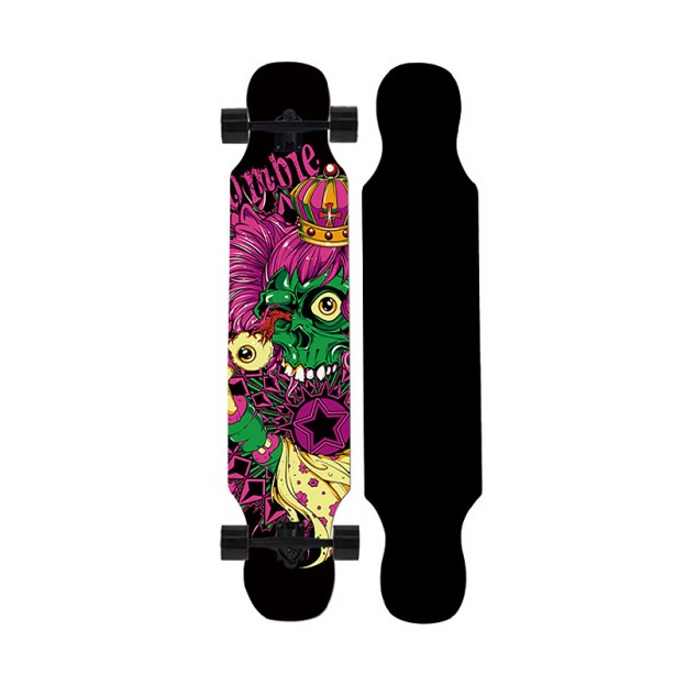 4-Wheel Wooden Longboard Skateboard