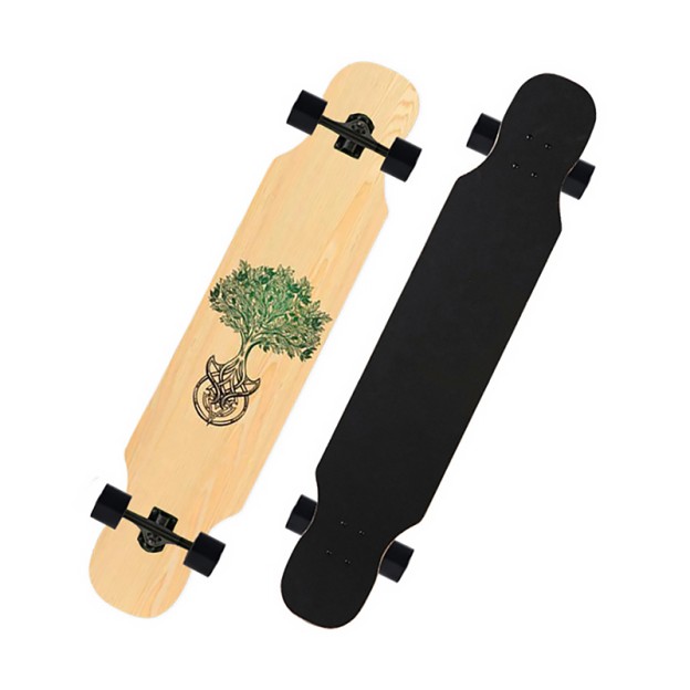 4-Wheel Wooden Longboard Skateboard