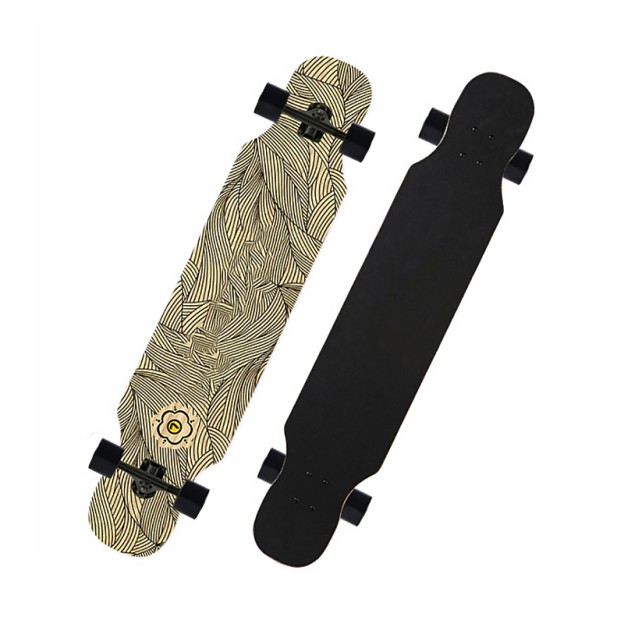 4-Wheel Wooden Longboard Skateboard