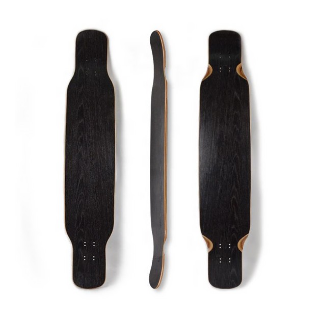 Wooden 4-Wheel Long Skateboard