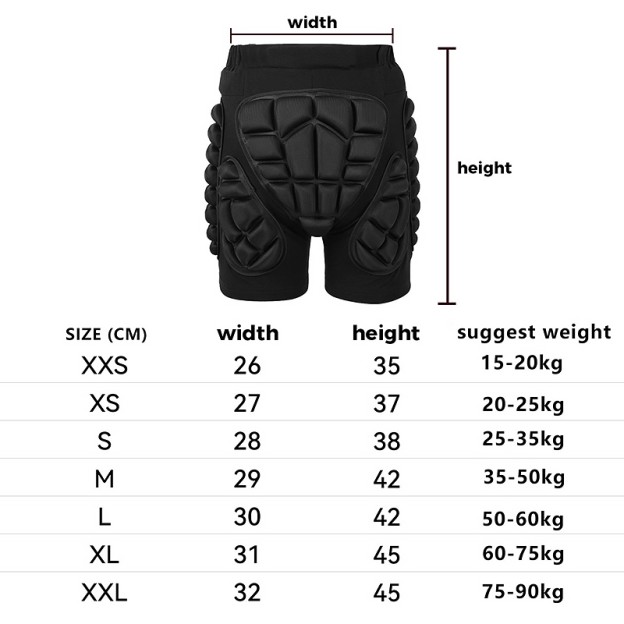 Skiing Protective EVA Buttock Pad Skiing Protective EVA Buttock Pad