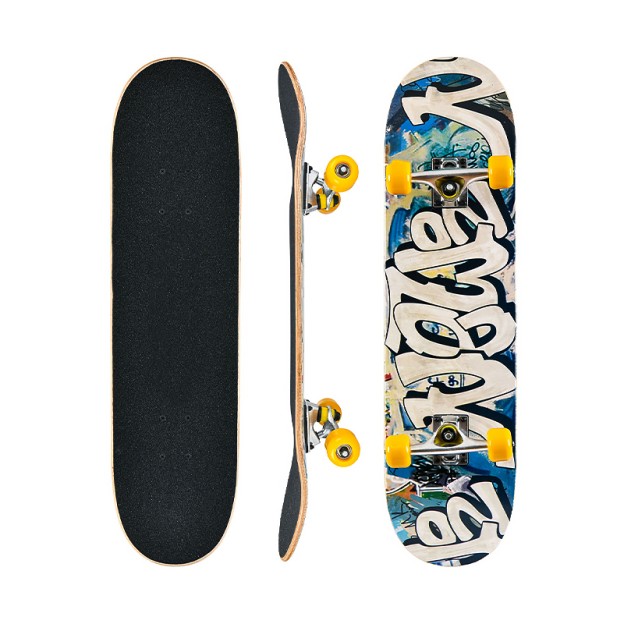 31-inch Beginner Double-Kick Street Skateboard