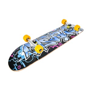Shock-resistant Double-Kick Street Skateboard