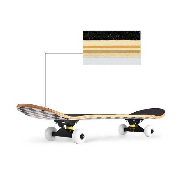 High-Performance Maple Double-Pedal Skateboard
