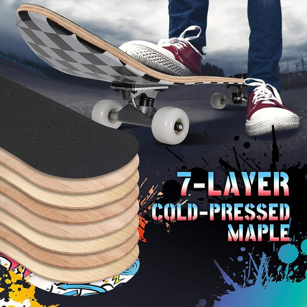 Seven-Layer Cold-Pressed Maple Street Skateboard