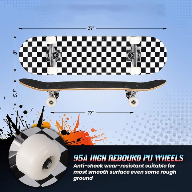 Seven-Layer Cold-Pressed Maple Street Skateboard