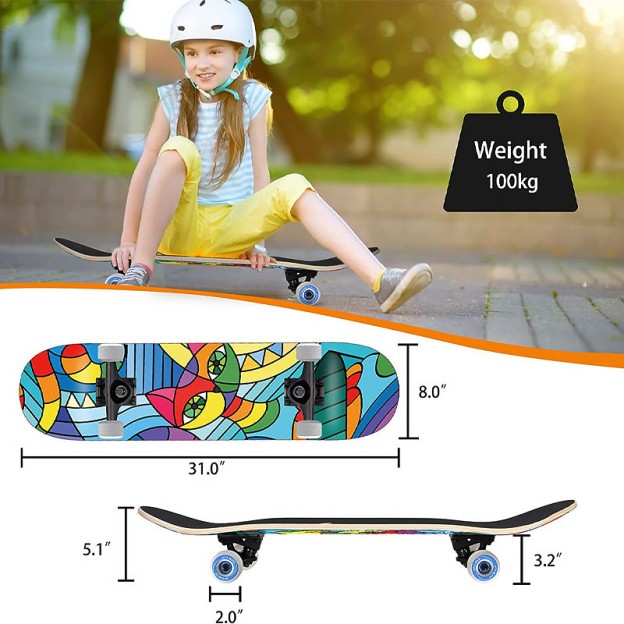 Double-layer Twisted Street Skateboard