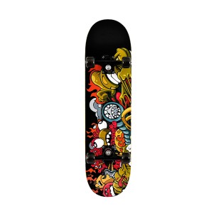 Maple Double-Kick Concave Deck Street Skateboard