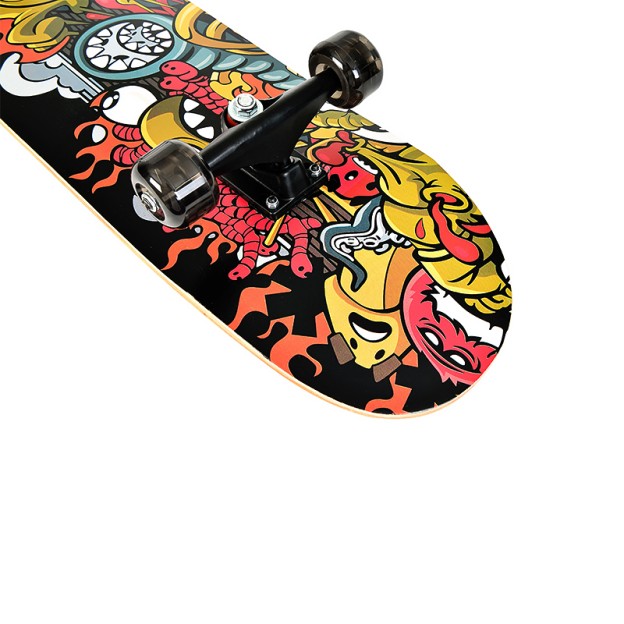 Maple Double-Kick Concave Deck Street Skateboard