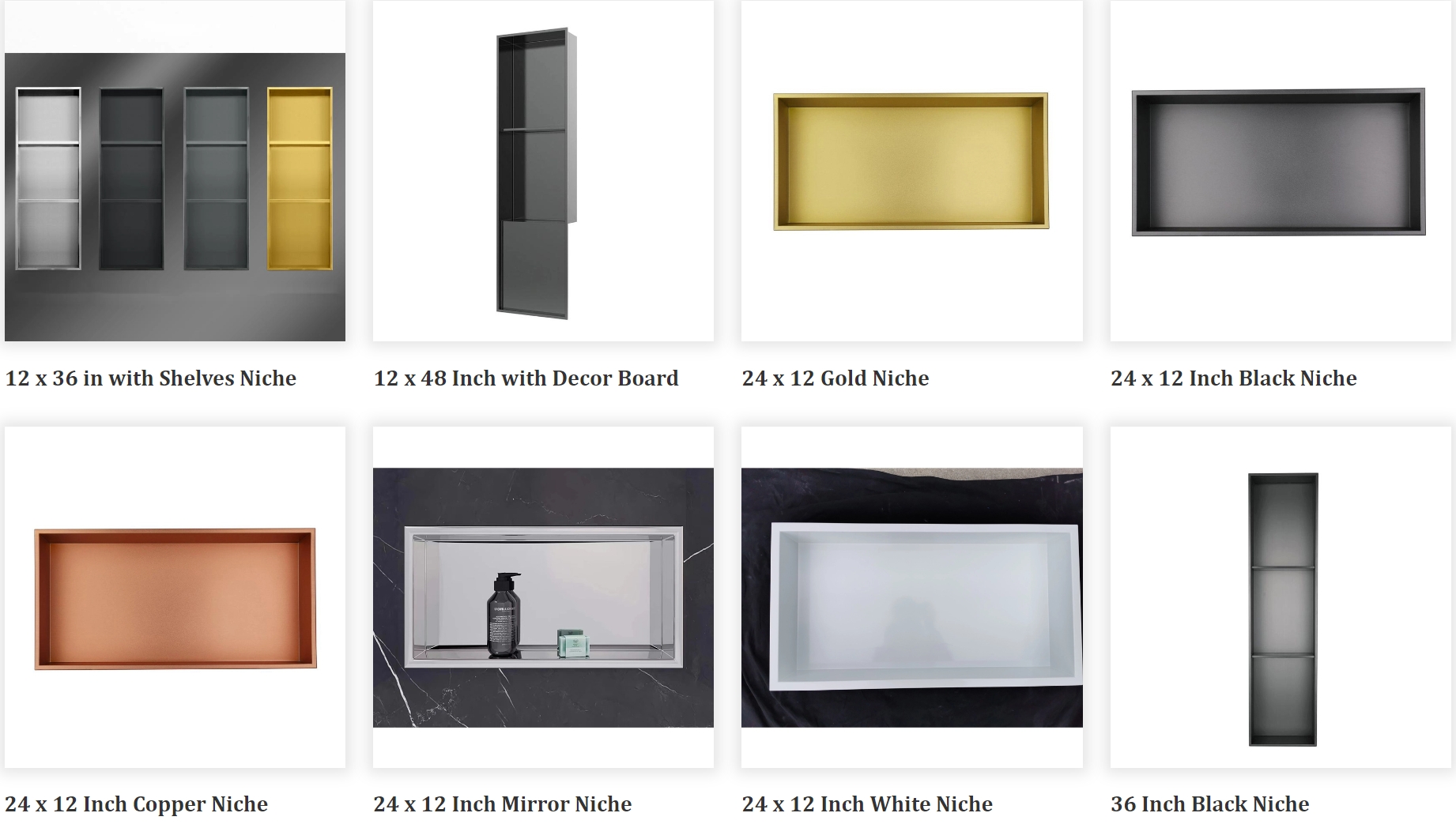 Custom Shower Niche Showcase