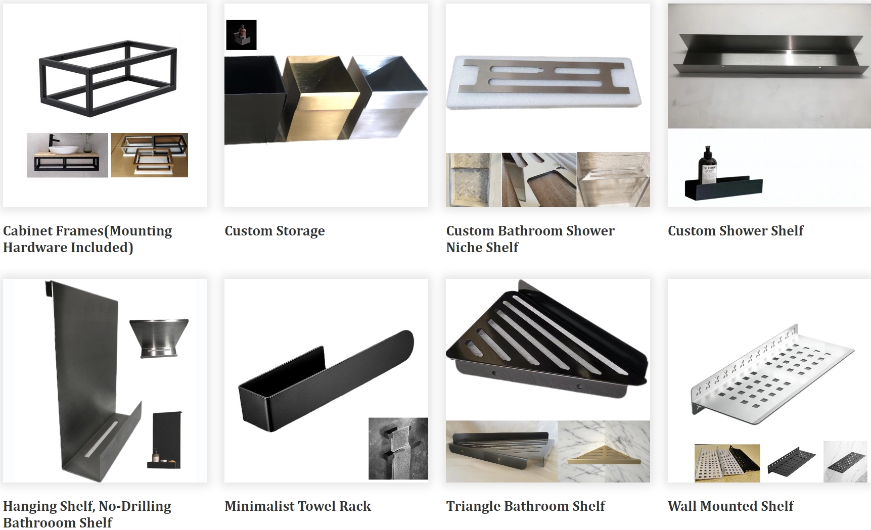 Metal Shower Shelves Showcase