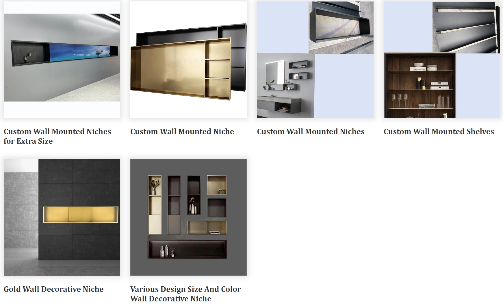 Decorative Wall Niches Showcase